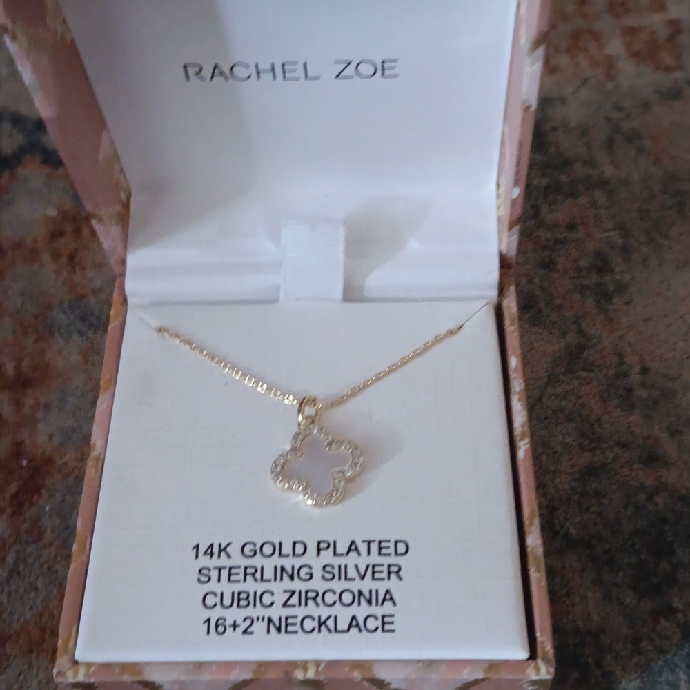 NWT RACHEL ZOE 14KT GOLD PLATED NECKLACE